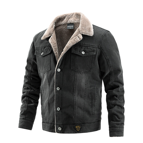 Men s Autumn and Winter Denim Jacket Daily Sale Shop