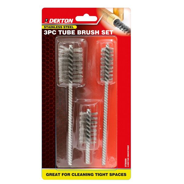 Dekton 3-Piece Tube Brush Set