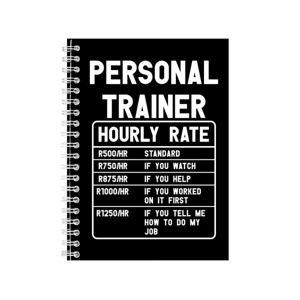 Personal Trainer Wire Bound Notebook Writing Gift Book Notepad