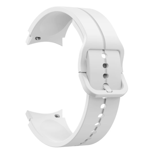 Silicone Split Strap Compatible with Samsung Galaxy Watch 4/5/6/7 - White