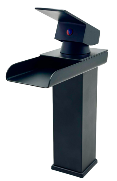 Bathroom Faucet Waterfall Black Single Hole