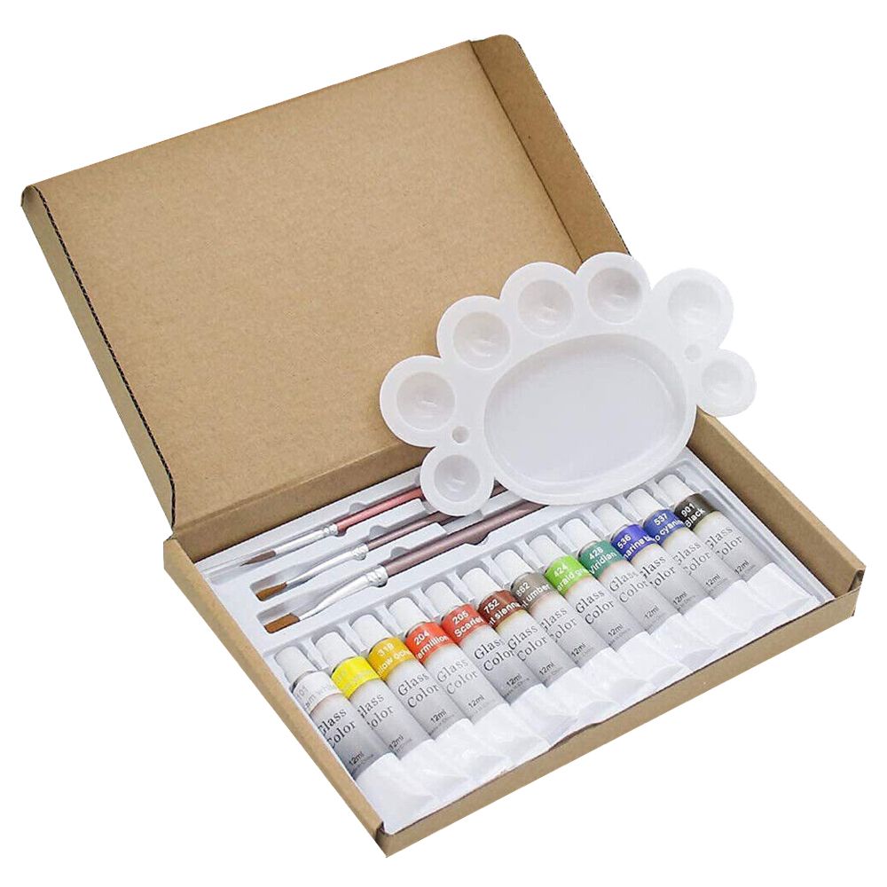 Craft Waterproof DIY Stained Glass Acrylic Paint Kit & Accessories Set