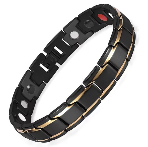 Black and Gold Steel Bracelet