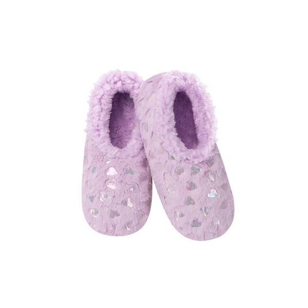 Snoozies! Ladies Soft Heart - Mauve Fleece Slippers | Shop Today. Get ...