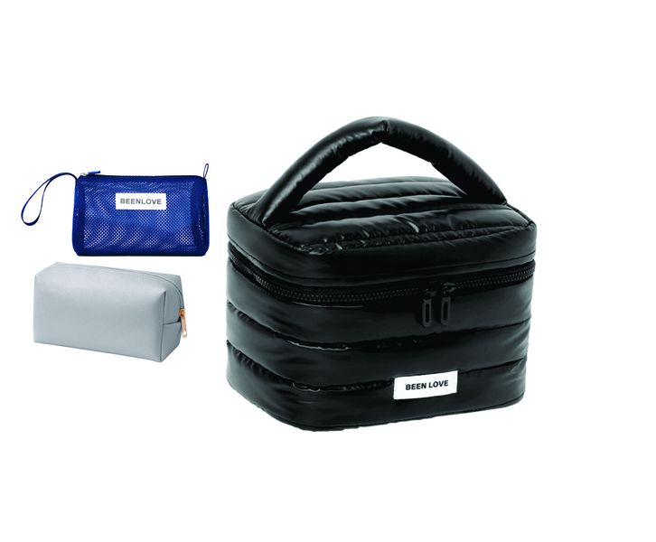 Travel Makeup Organizer Bag with Handle, Women Cosmetic/Toiletry Bag