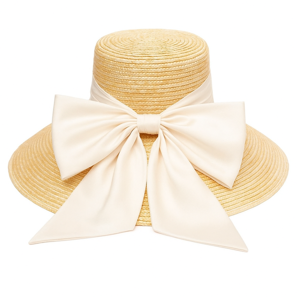 Women's Mirabel Natural Cream Straw Bucket Sun Hat
