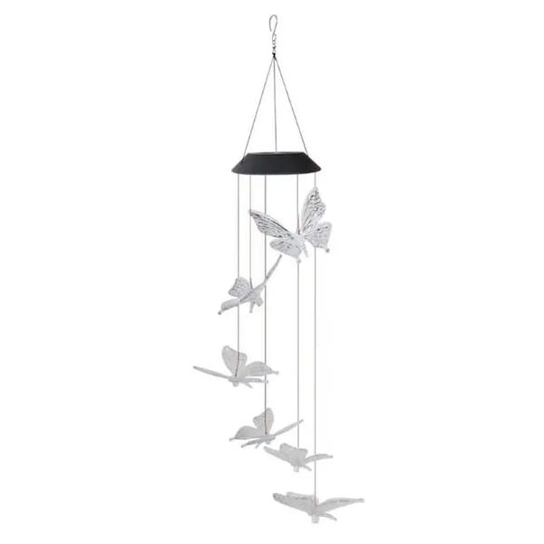 Butterfly Wind Chime Outdoor Color Changing Waterproof LED Solar Light
