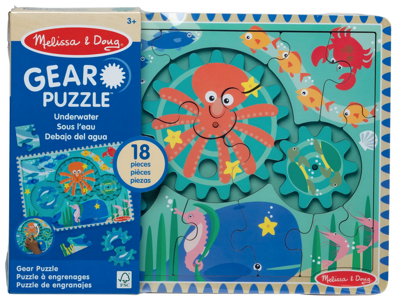 Melissa &amp; Doug Underwater Wooden Gear Puzzle