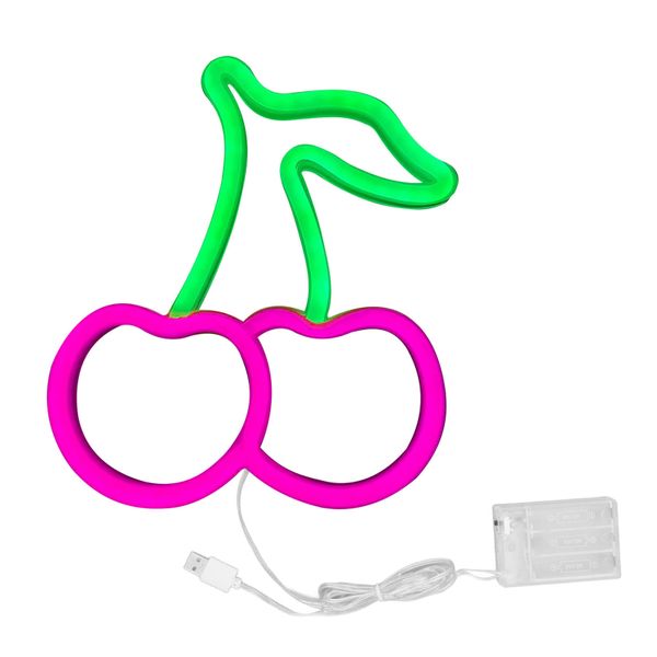 Pink Cherry - Shaped Neon Sign for Wedding Party