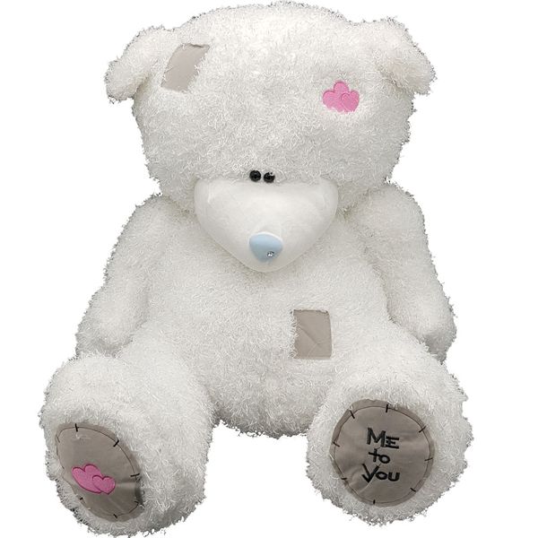 Large Happy Valentines Day Teddy Bear - White