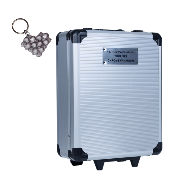 187 Piece Professional Chrome Vanadium Toolset and handmade keyholder