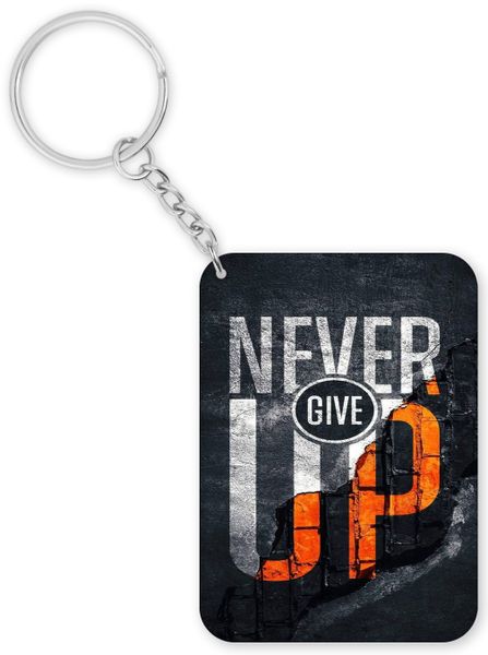 Never Give Up Birthday Christmas Inspiration Gift Keyring