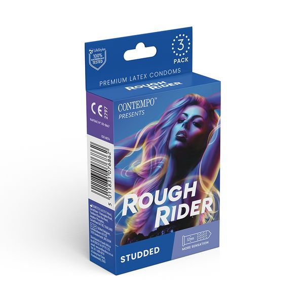 Contempo Rough Rider Studded Condoms 3s