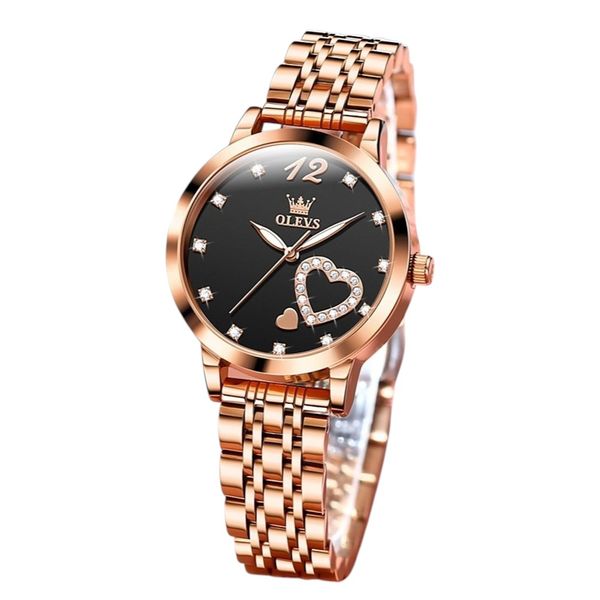 OLEVS Women's Embrace Stainless Steel Quartz Watch - White
