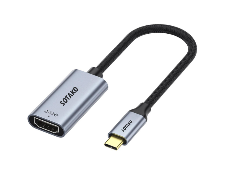 SOTAKO USB Type C to HDMI Adapter 4K@60Hz for Projector, Phones &amp; Laptops