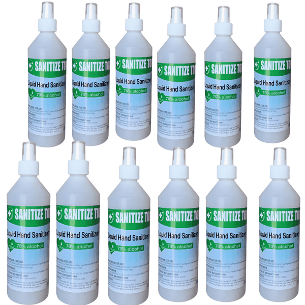 70% Alcohol Liquid Hand Sanitizer Mist Spray 500ml - Pack of 12