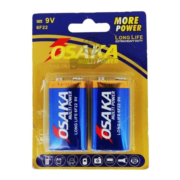 4 x Osaka Multi Power Battery 9v 6F22 2 Piece
