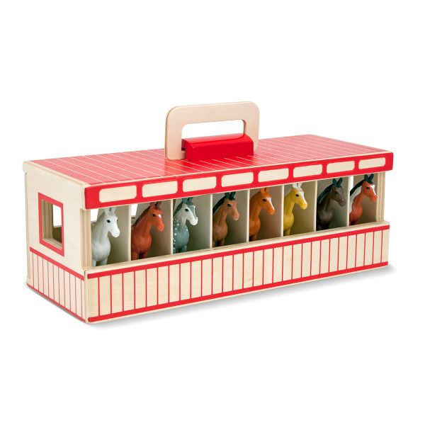 Melissa &amp; Doug Wooden Show-Horse Stable