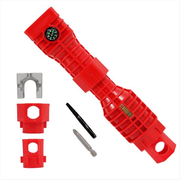 Basin Wrench Faucet &amp; Sink Installer Multi Tool Sink Wrench 24 In 1