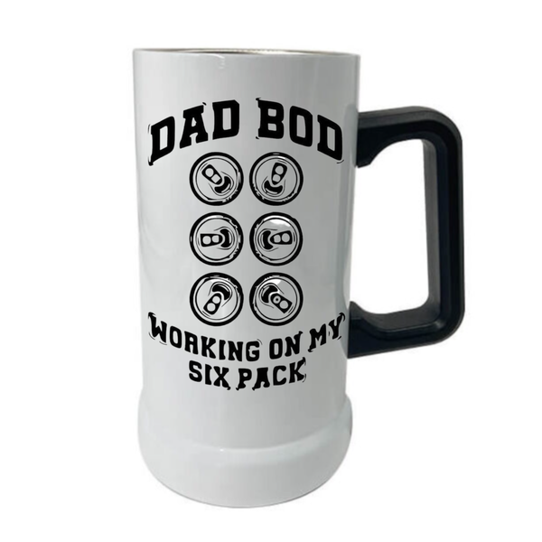 Dad Bod - Sublimated Double Wall Stainless steel 750ml Beer Mug