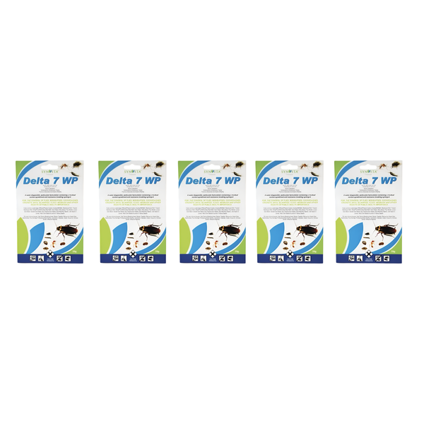 5 x Delta 7 WP Pesticide 35g Each - Bulk Insect Killer for Home &amp; Business