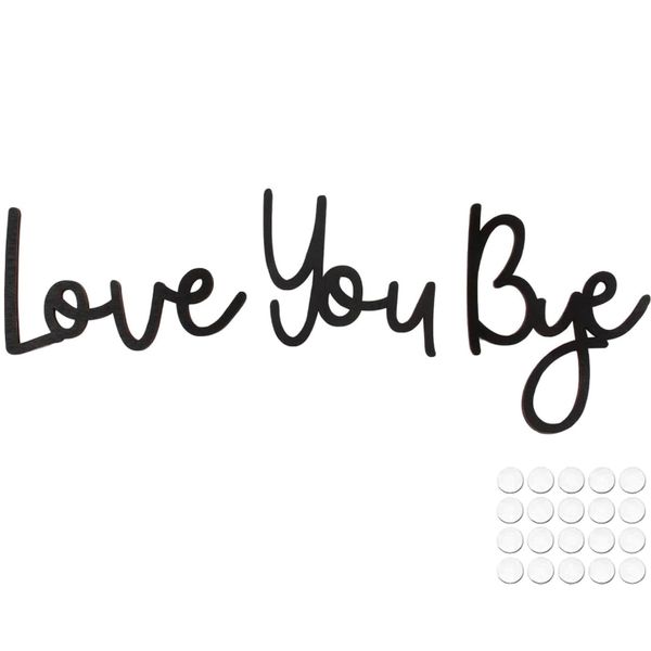 Wooden Love You Bye Door Sign Boho Farmhouse Home Wall Art Decor Art Gift