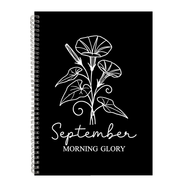 September Morning Glory Birth Month Writing Notepad Gift A4 Notebook 402