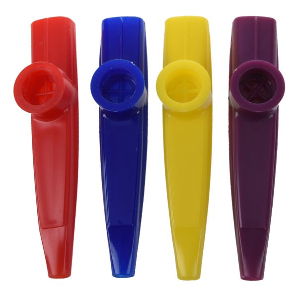 4 Pcs Colored Plastic Kazoos 4 11/16 Inch