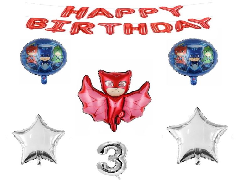 Pj Mask Owlet Balloon Set 3 Years