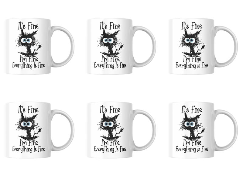 It's Fine Mug Set - Set of 6