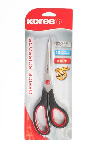 Kores Office Soft Grip Scissors, 210 mm