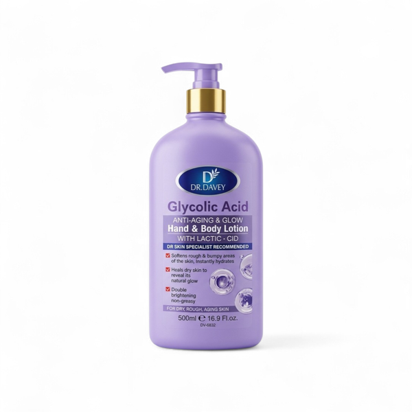 Dr. Davey Glycolic Acid Anti-Aging &amp; Glow Hand &amp; Body Lotion - 500ml