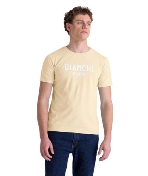 BIANCHI Men Cotton Short Sleeve Round Regular T-shirt