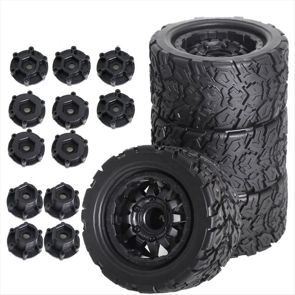 110Mm 1/10 Monster-Stunt Truck Tire 12Mm and 14Mm Hex for Traxxas B