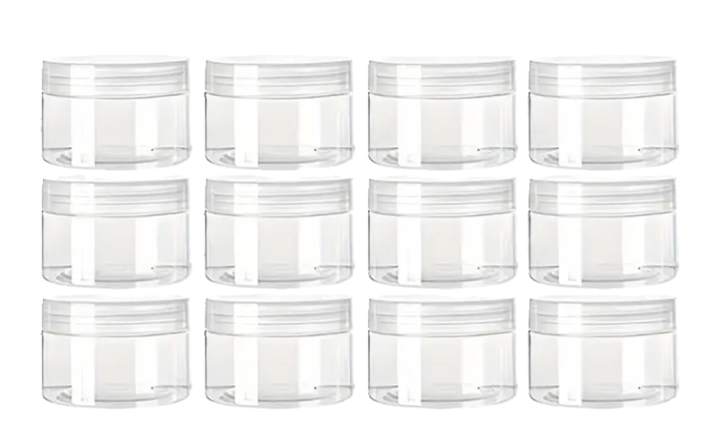 12 Pack Reusable Clear Jars with Lids