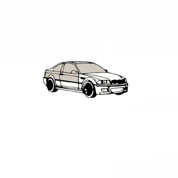 E46 M3 Car Metal Wall Art 40cm