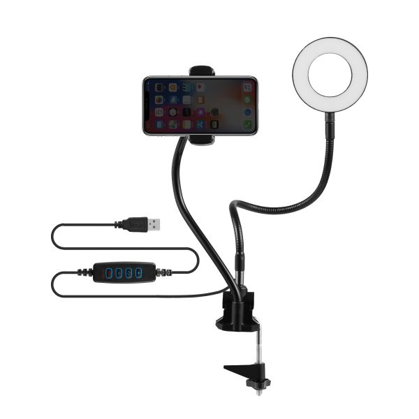 Insta Series Ring Light, Phone Holder &amp; Desk Clamp for Vlogging