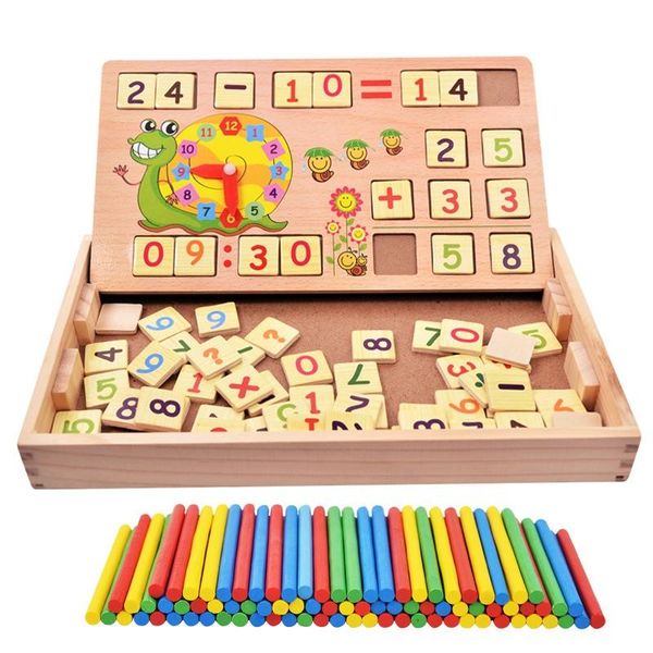 Colorful Counting Clock Box JJW02, 0.7lb Multi-Function Early Math Toy