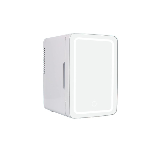 Mini Fridge With Touch LED Light Control &amp; Mirror Finish For Home &amp; Beauty