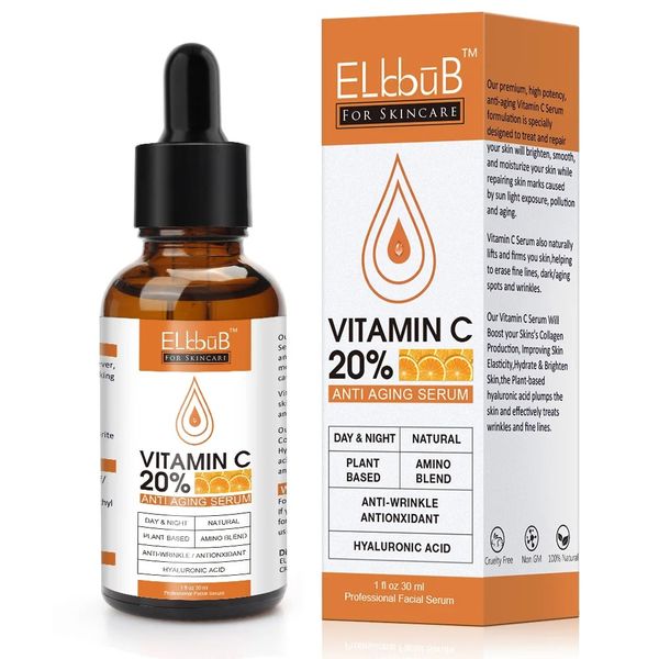 Elbbub Vitamin C Facial Serum - Hyaluronic Acid Amino Blend -All Skin Types