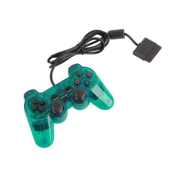 Wired Gamepad Transparent Green Compatible with PS2