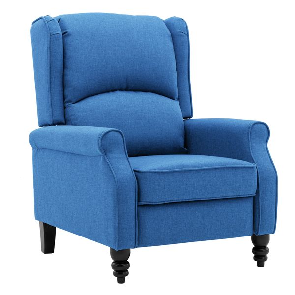 Recliner sofa adjustable angle single recliner with footstool
