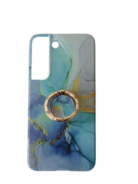 Turquoise Ink Pattern Phone Cover for Galaxy S22