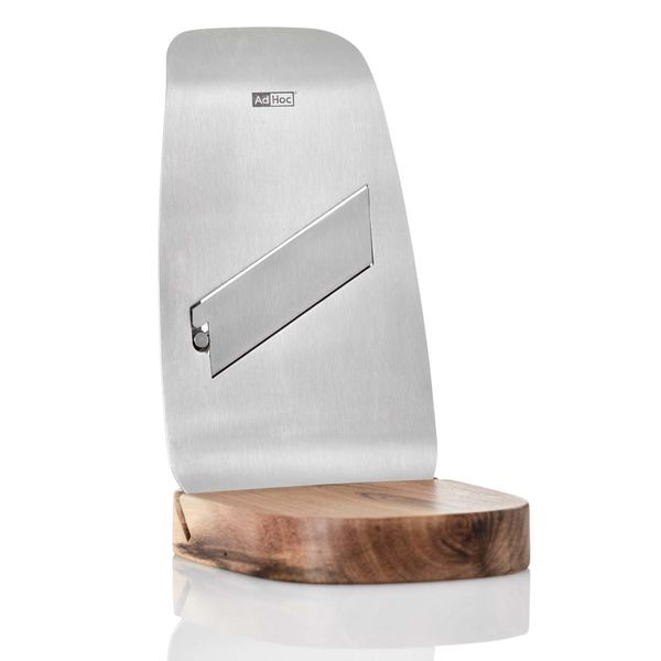 AdHoc Gourmet Slicer: Ultra-Thin Cheese, Truffle etc: TUFO on Acacia Stand