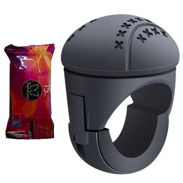 Steering Wheel Power Knob Universal Fit With Dashboard Cleaning Wipes