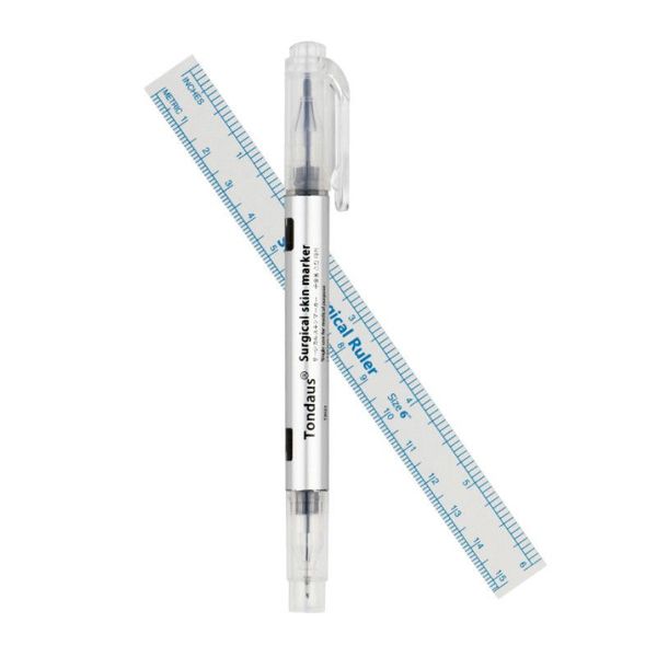 Double-Headed Surgical Skin Marker with Ruler
