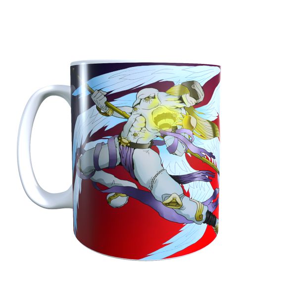 Good vs Evil Angemon - Digimon Themed Coffee Mug