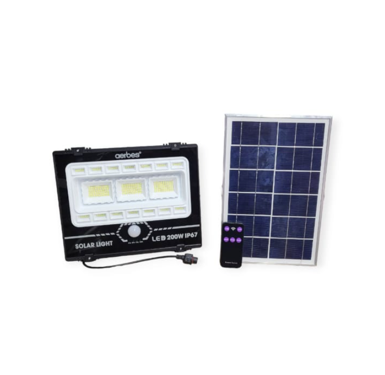 Aerbes AB-T08 200W Solar Motion Sensor Floodlight with Remote