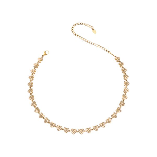 5A Zircon Jewelry Set Necklace Earrings Bracelet Stainless Steel