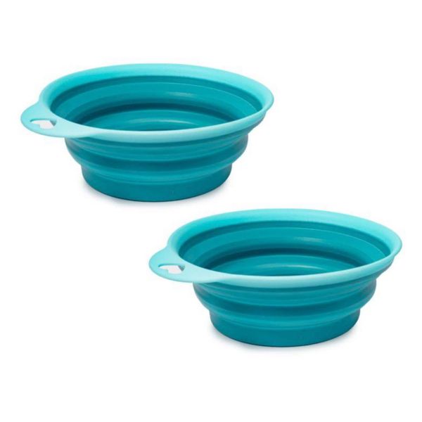 15CM Silicone Collapsible Feeding Bowls for Pets - Cat &amp; Dog Bowl Set of 2